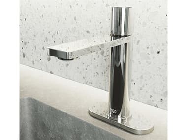 Vigo Halsey Chrome 1-Handle Bathroom Faucet with Deck Plate VIVG01045CHK1