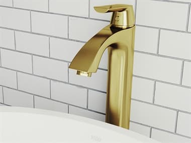Vigo Linus Matte Brushed Gold Single-Handle Vessel Bathroom Faucet VIVG03013MG