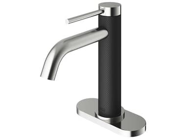 Vigo Madison Brushed Nickel 1-Handle Vanity Bathroom Faucet with Deck Plate VIVG01044BNK1