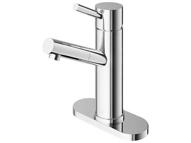 Vigo Noma Chrome 1-Handle Vessel Bathroom Faucet with Deck Plate VIVG01009CHK1