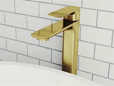 Vigo Norfolk Matte Brushed Gold Single-Handle Vessel Bathroom Faucet VIVG03027MG