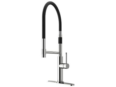 Vigo Norwood Stainless Steel Magnetic 1-Handle Deck Mount Pull-Down Kitchen Faucet with Deck Plate VIVG02026STK1