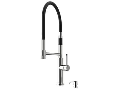 Vigo Norwood Stainless Steel Magnetic 1-Handle Deck Mount Pull-Down Kitchen Faucet with Soap Dispenser VIVG02026STK2