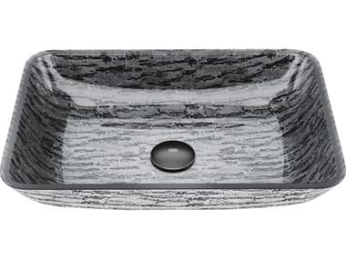 Vigo Titanium Slate Grey 18'' Rectangular Vessel Bathroom Sink VIVG07085