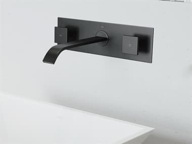 Vigo Titus Matte Black 2-Handle Wall-Mount Bathroom Faucet VIVG05002MB