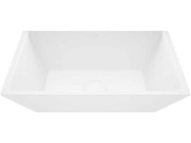 Vigo Vinca Matte White 18'' Wide Rectangular Vessel Bathroom Sink VIVG04007