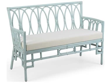 Wildwood 53" Mint Blue Fabric Upholstered Accent Bench WL490474