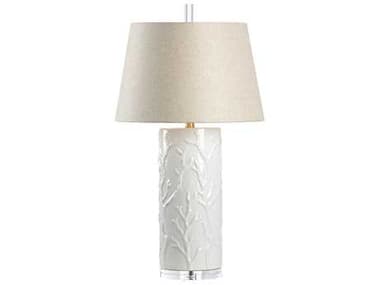 Wildwood Beaufort White Glaze Natural Linen Buffet Lamp WL13152