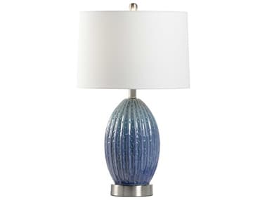 Wildwood Maui Blue Green Off White Linen Buffet Lamp WL47061