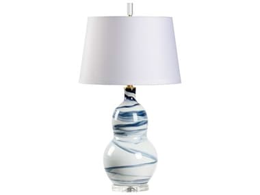 Wildwood Isadora Blue White Silkette Buffet Lamp WL60733