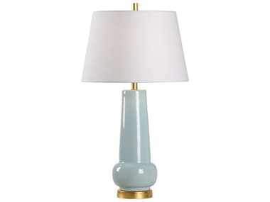 Wildwood Sigrid Blue Off White Linen Buffet Lamp WL60815