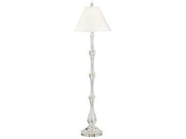 Wildwood Crystal 61" Tall Clear Off White Linen Floor Lamp WL1156
