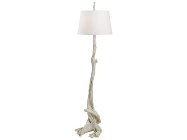 Wildwood Olmsted 70&quot; Tall Whitewash White Linen Floor Lamp WL23378