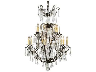 Wildwood 33" Wide 12-Light Bronze Black Candelabra Tiered Chandelier WL1163