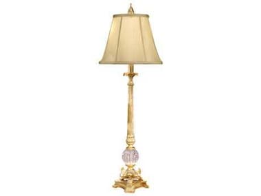 Wildwood Cast Brass Lead Crystal Floating Ball Table Lamp WL1063