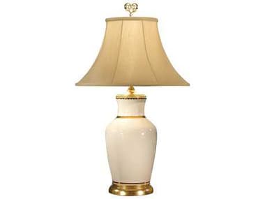 Wildwood Presidential White Gold Tan Silkette Buffet Lamp WL14111