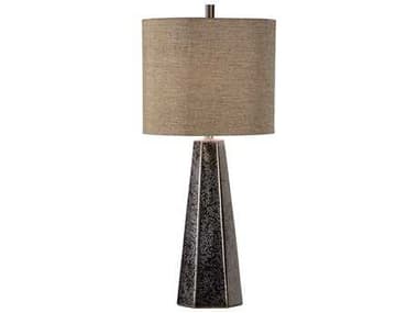 Wildwood Antonella Textured Bronze Tan Black Linen Buffet Lamp WL17169