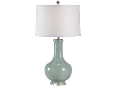 Wildwood Eva Pale Blue White Linen Buffet Lamp WL22413