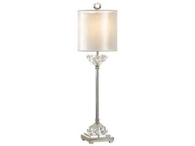 Wildwood Celine Nickel Cast Glass Crystal Plinth Table Lamp WL22428