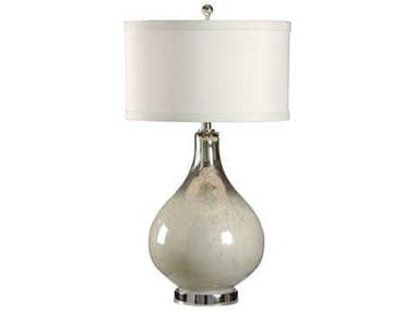 Wildwood Art Colored Glass Polished Nickel Accents Milky Bottle Table Lamp WL46917