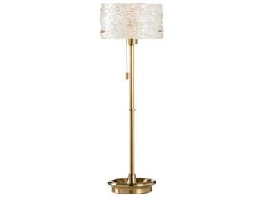 Wildwood Zaha Antique Brass Clear Spin Glass Buffet Lamp WL46976