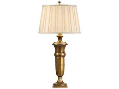 Wildwood Gentry Old World Patina Ivory Silk Brass Buffet Lamp WL9477