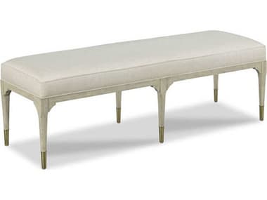Woodbridge 56&quot; Luna Beige Fabric Upholstered Accent Bench WBF729507