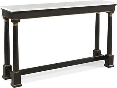 Woodbridge Connor 72" Rectangular Marble Blackened Stain Console Table WBFTF30131