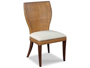 Woodbridge Kate Hardwood Brown Fabric Upholstered Side Dining Chair WBF722903