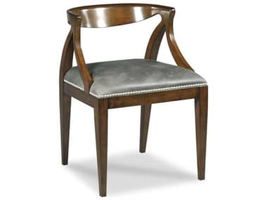 Woodbridge Samba Leather Hardwood Brown Upholstered Side Dining Chair WBF730613