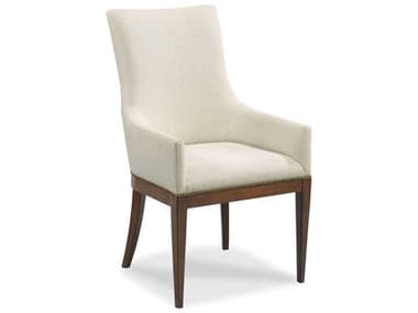 Woodbridge Morningside Hardwood Beige Fabric Upholstered Arm Dining Chair WBF731213