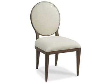 Woodbridge Ovale Side Hardwood Brown Fabric Upholstered Dining Chair WBF732104