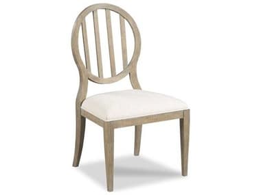 Woodbridge Emma Side Solid Wood Brown Fabric Upholstered Dining Chair WBF710109