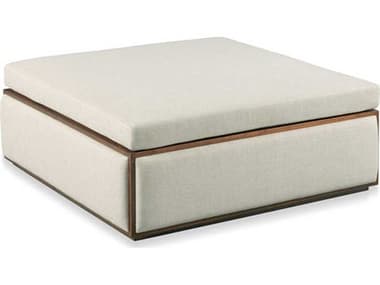 Woodbridge Saybrook 41" Lisse White Fabric Upholstered Ottoman WBF731521