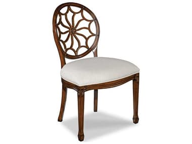 Woodbridge Hepplewhite Side Hardwood Brown Fabric Upholstered Dining Chair WBF712611