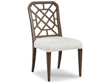 Woodbridge Merrion Side Hardwood Brown Fabric Upholstered Dining Chair WBF728310