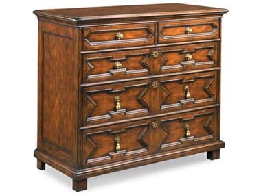 Woodbridge 17th Century 40" Wide 5-Drawers Brown Hardwood Dresser WBF404810