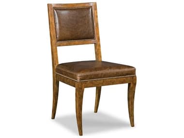 Woodbridge Sonoma Leather Side Hardwood Brown Upholstered Dining Chair WBF724108