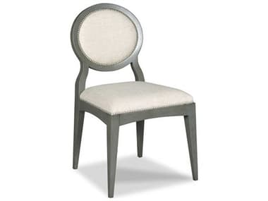 Woodbridge Ventura Side Hardwood Gray Fabric Upholstered Arm Dining Chair WBF719464