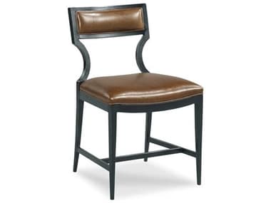Woodbridge Wayland Leather Brown Upholstered Side Dining Chair WBF732358