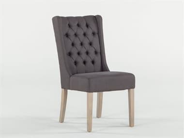 World Interiors Chloe Tufted Birch Wood Gray Fabric Upholstered Side Dining Chair WITZWCL11N