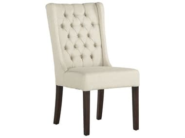 World Interiors Chloe Tufted Birch Wood Brown Fabric Upholstered Side Dining Chair WITZWCL824D