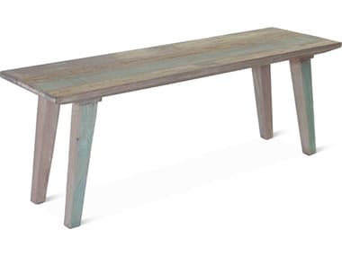World Interiors Cordoba 48" Vintage Teal Blue Accent Bench WITZWCDBBN48