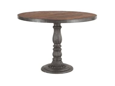 World Interiors Paxton 42" Round Wood Distressed Dining Table WITZWPX4238