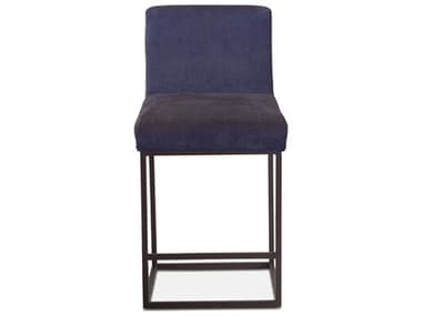 World Interiors Rebel Navy Blue Antique Zinc Upholstered Counter Stool WITZWRBLCCR40