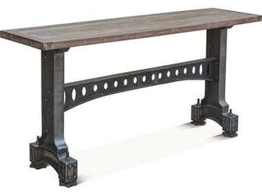 World Interiors Sterling 75" Rectangular Wood Natural Patina Console Table WITZWOMCN66F