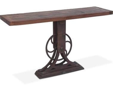 World Interiors Sterling Rectangular Wood Natural Patina Console Table WITZWWHCN56F