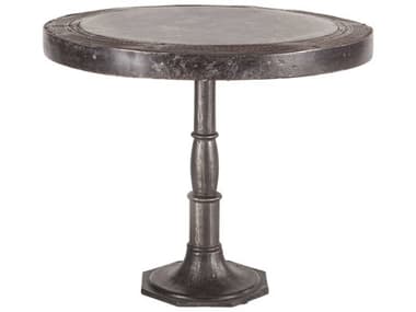 World Interiors Welles 36" Round Marble Natural Patina Dining Table WITZWSERD36