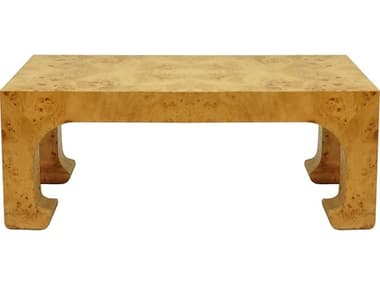 Worlds Away Matte Burl Wood 48'' Wide Rectangular Coffee Table WANICOLABW