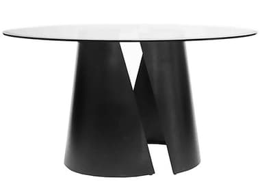 Worlds Away Black 54'' Wide Round Dining Table WAPORTIABLK54